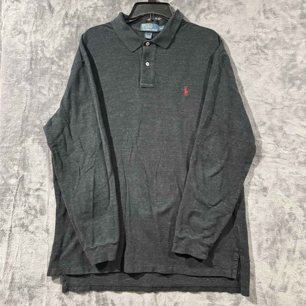 Polo Ralph Lauren Vintage Long Sleeve 100% Cotton Polo Shirt Men’s Size 2XL Used
